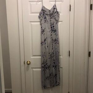 Blue floral off the shoulder Maxi dress
